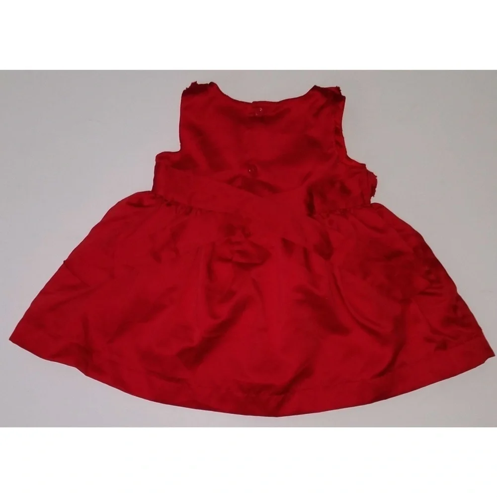 Carter's Red Rose Flower Dress Baby 3 Months Flower Girl Wedding Holiday Picture